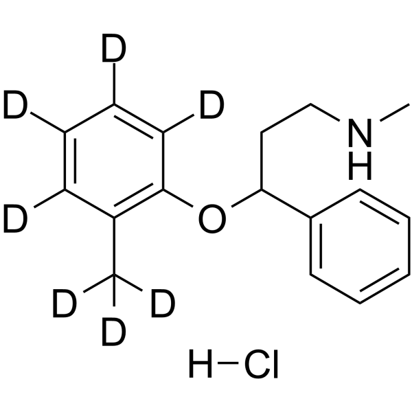(Rac)-Atomoxetine D7 hydrochloride(Synonyms: (Rac)-Tomoxetine D7 hydrochloride;  (Rac)-LY 139603 D7)