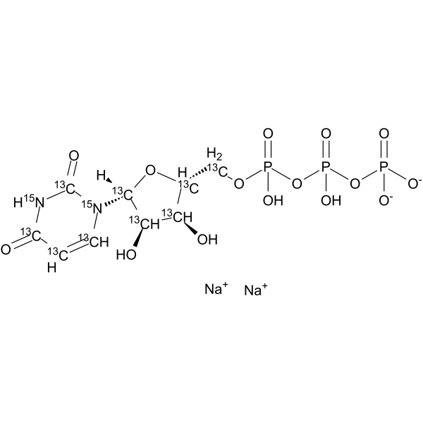 Uridine triphosphate 13C9,15N2 sodium(Synonyms: UTP 13C9,15N2 sodium; Uridine 5