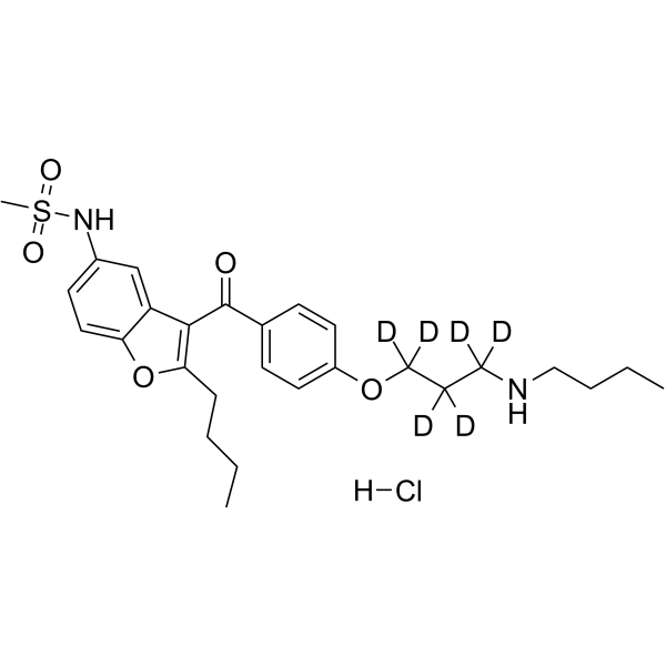 Debutyldronedarone D6 hydrochloride(Synonyms: SR35021 D6 hydrochloride)