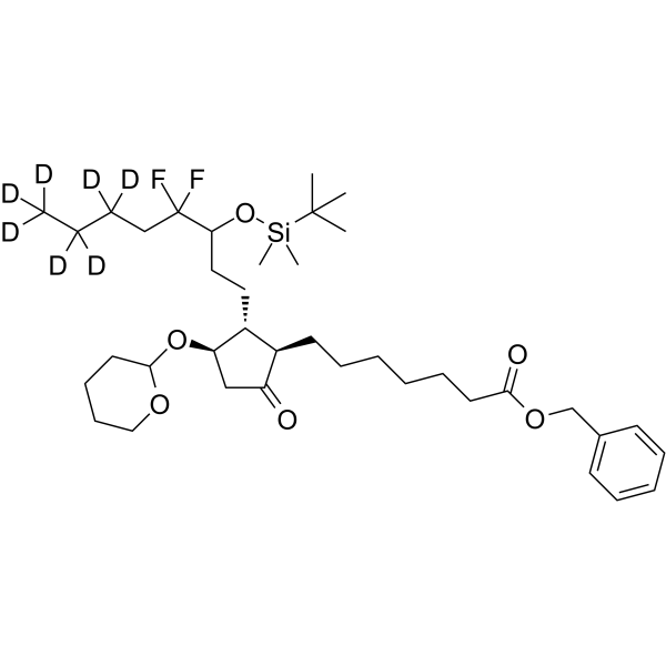 11-O-Tetrahydropyranyl-15-O-tert-butyldimethylsilyl-lubiprostone-d7 Phenylmethyl Ester