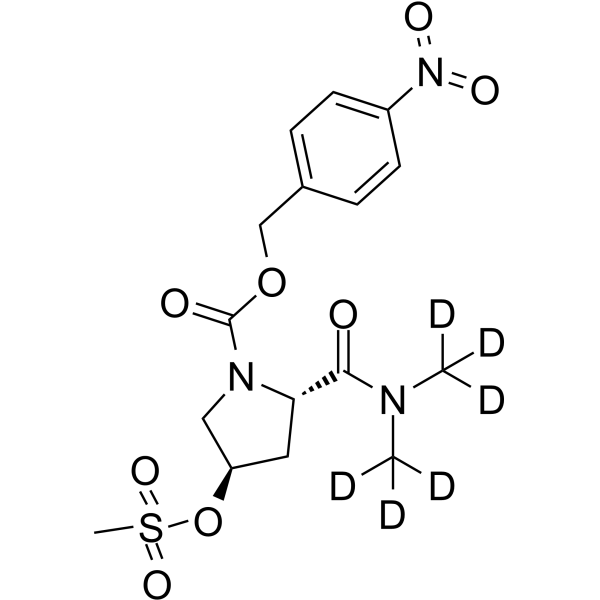 (2S,4R)-2-[(Dimethylamino)carbonyl]-4-[(methylsulfonyl)oxy]-1-pyrrolidinecarboxylic Acid-d6 4-Nitrobenzyl Ester-d6