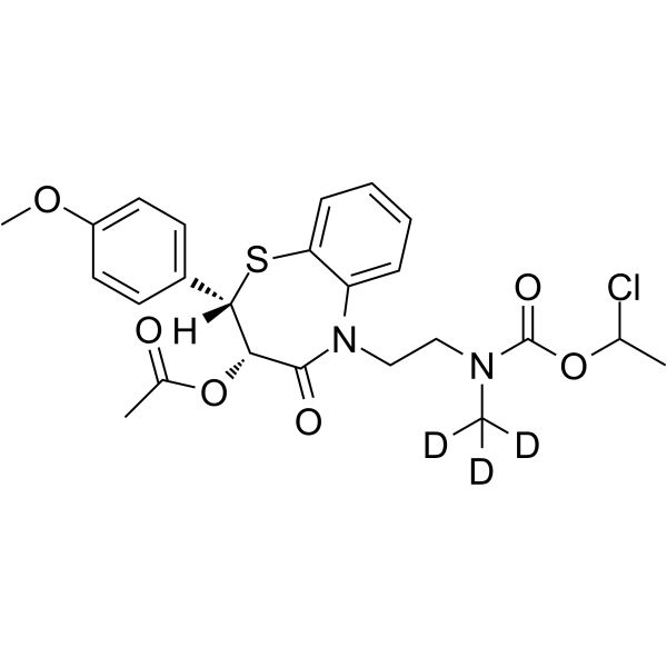 (2S,3S)-[2-[3-(Acetoxy)-3,4-dihydro-2-(4-methoxyphenyl)-4-oxo-1,5-benzothiazepin-5(2H)-yl]ethyl]methyl-d3-carbamic Acid 1-Chloroethyl Ester