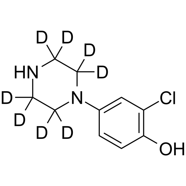 2-Chloro-4-piperazin-1-ylphenol-d8