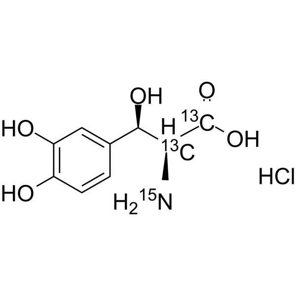 Droxidopa-13C2,15N hydrochloride(Synonyms: L-DOPS-13C2,15N hydrochloride; DOPS-13C2,15N hydrochloride; SM5688-13C2,15N hydrochloride)
