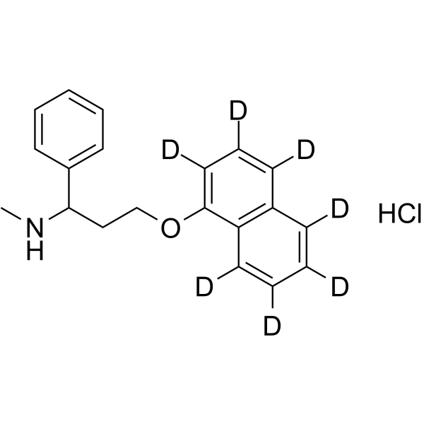 (Rac)-N-desmethyl Dapoxetine-d7 hydrochloride