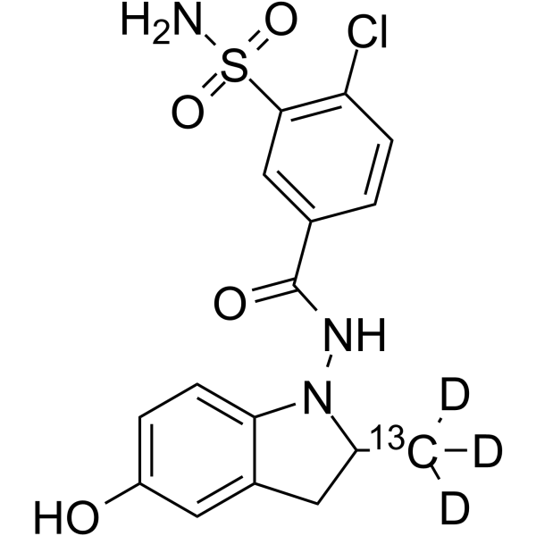 5-Hydroxy Indapamide-13C,d3