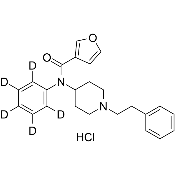 Furanyl fentanyl 3-furancarboxamide isomer-d5 hydrochloride