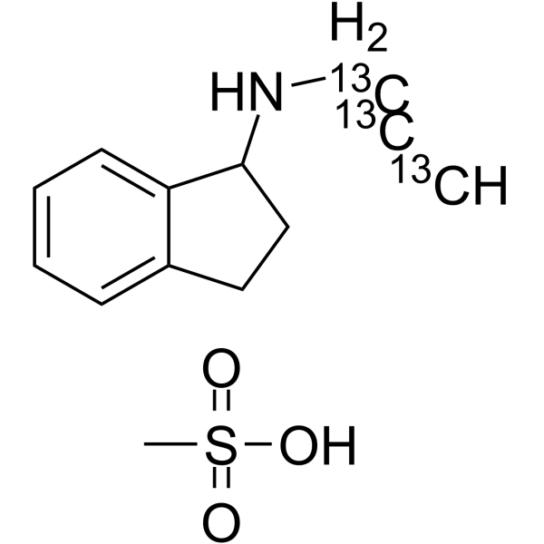 Rasagiline 13C3 mesylate racemic(Synonyms: AGN1135 13C3;  TVP1012 13C3 racemic)