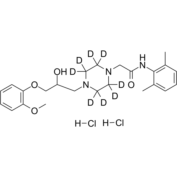 Ranolazine-d8 dihydrochloride(Synonyms: CVT 303-d8 dihydrochloride;  RS 43285-d8)