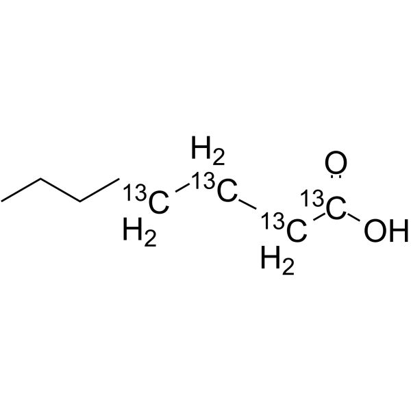 Octanoic acid-13C4(Synonyms: Caprylic acid-13C4)