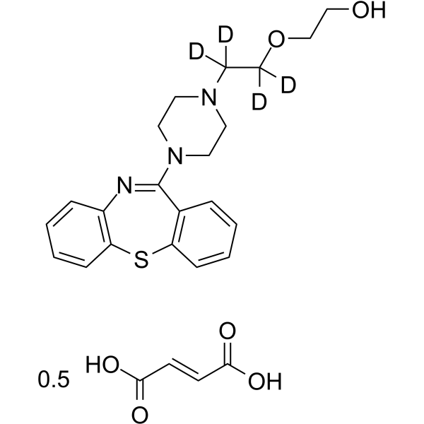 Quetiapine-d4 hemifumarate(Synonyms: 半富马酸奎硫平 D4)