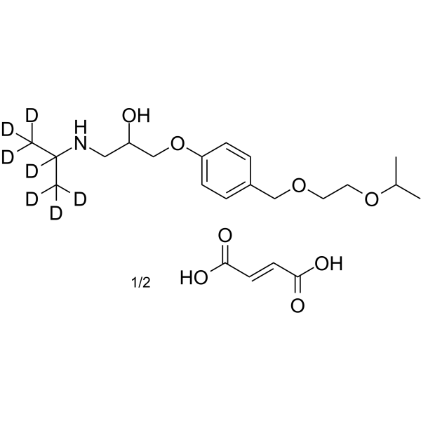 Bisoprolol-d7 hemifumarate(Synonyms: 富马酸比索洛尔 d7 (hemifumarate))