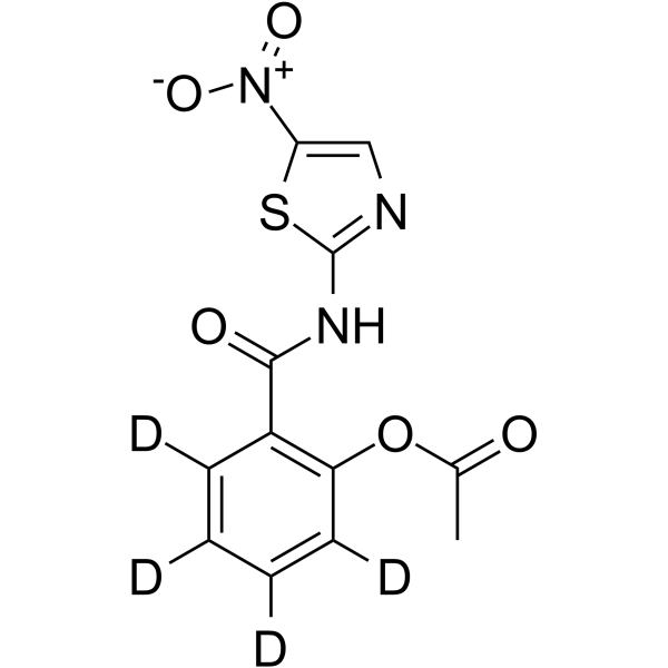 Nitazoxanide-d4(Synonyms: 硝唑尼特 D4; NTZ-d4;  NSC-697855-d4)