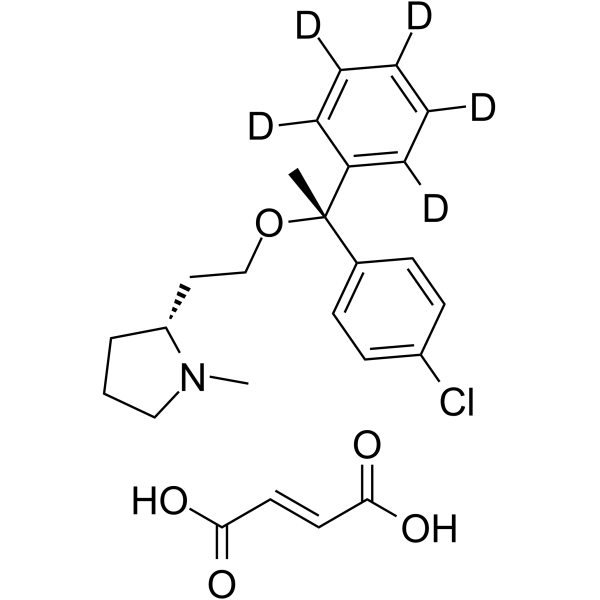 Clemastine-d5 fumarate(Synonyms: HS-592-d5 fumarate; Meclastine-d5 fumarate)