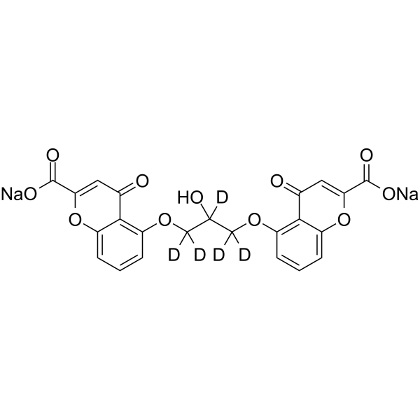 Cromolyn-d5 sodium(Synonyms: Disodium Cromoglycate-d5;  FPL-670-d5)