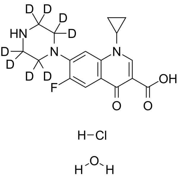 Ciprofloxacin-d8 hydrochloride monohydrate(Synonyms: Bay-09867-d8 hydrochloride monohydrate)