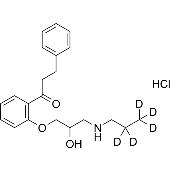 Propafenone-d5 (hydrochloride)(Ethyl)(Synonyms: 盐酸普罗帕酮 d5 (盐酸盐)(Ethyl))