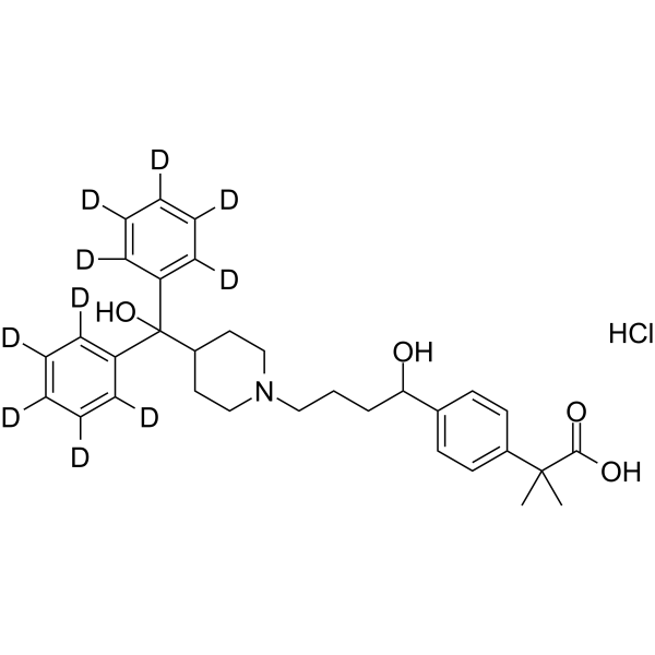 Fexofenadine-d10 hydrochloride(Synonyms: MDL-16455-d10 hydrochloride; Terfenadine carboxylate-d10 hydrochloride)