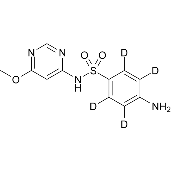 Sulfamonomethoxine-d4(Synonyms: 磺胺间甲氧嘧啶钠 d4)