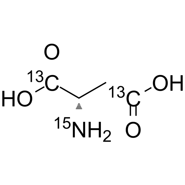 L-Aspartic acid-1,4-13C2,15N(Synonyms: L-天冬氨酸 1,4-13C2,15N)