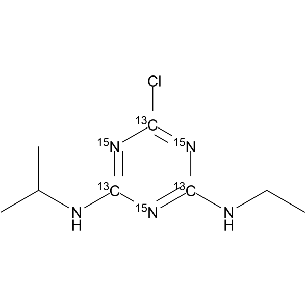 Atrazine-13C3,15N3(Synonyms: 莠去津 13C3,15N3)