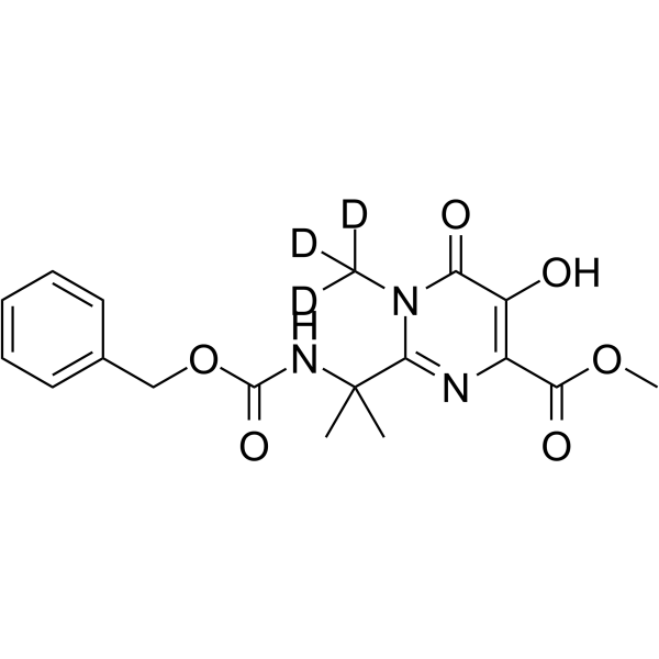 Methyl 2-(2-(((benzyloxy)carbonyl)amino)propan-2-yl)-5-hydroxy-1-methyl-6-oxo-1,6-dihydropyrimidine-4-carboxylate-d3