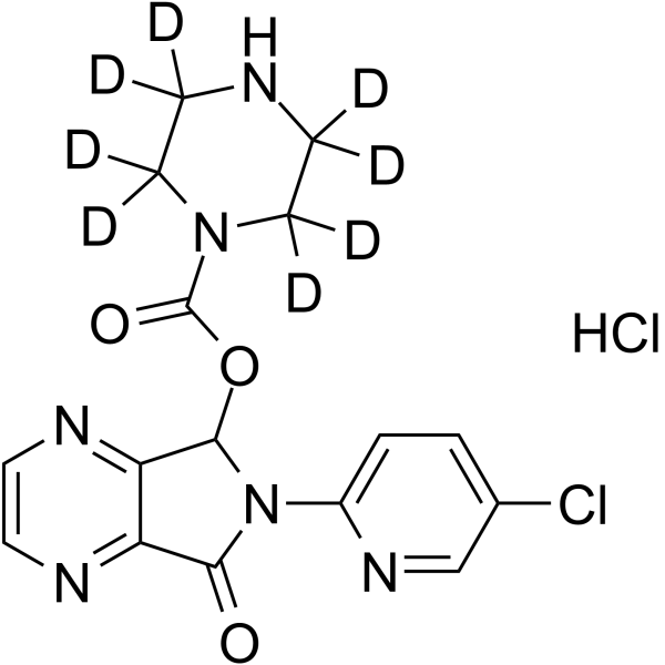 6-(5-Chloropyridin-2-yl)-7-oxo-6,7-dihydro-5H-pyrrolo[3,4-b]pyrazin-5-yl piperazine-1-carboxylate-d8 hydrochloride
