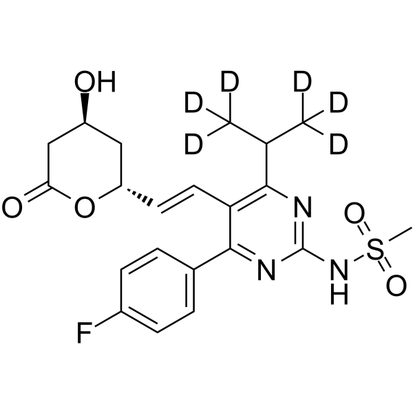 N-Desmethyl Rosuvastatin lactone-d6