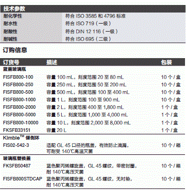 T_707FB800500-500ml玻璃瓶,10/盒 GRADUATED BLUE SCREW bottles 500ML （