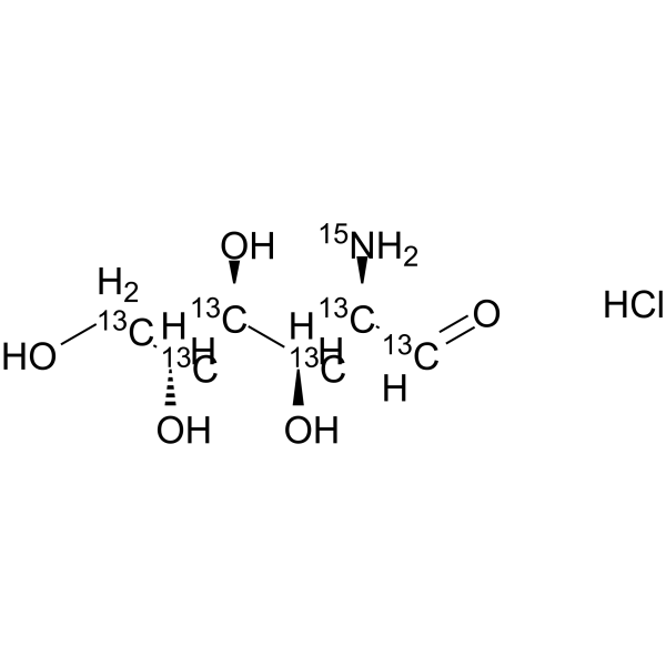 Glucosamine-13C6,15N hydrochloride(Synonyms: D-(+)-Glucosamine-13C6,15N hydrochloride; Chitosamine-13C6,15N hydrochloride)