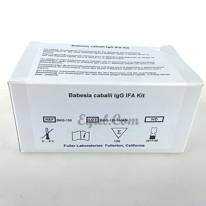 驽巴贝西虫免疫荧光试剂盒Babesia caballi IFA Kit  货号：BKG-120 品牌：Jinpan