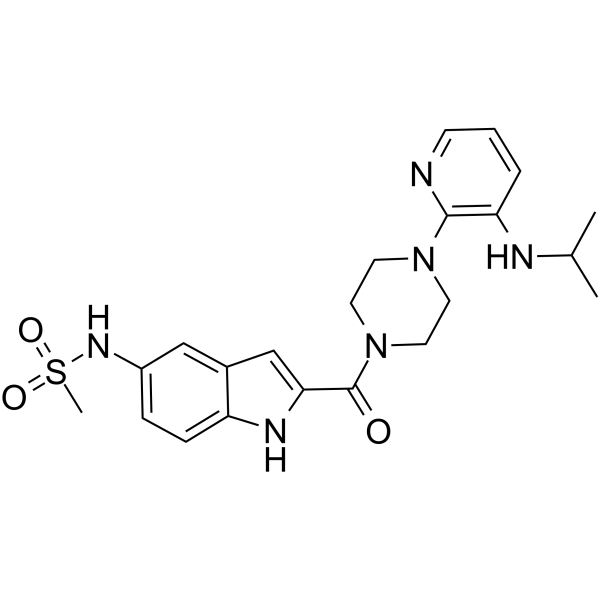 Delavirdine                                          (Synonyms: 地拉韦啶; U 90152;  BHAP-U 90152)