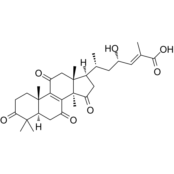 23S-Hydroxyl-11,15-dioxo-ganoderic acid DM                                          (Synonyms: 23S-Hydroxy-3,7,11,15-tetraoxo-lanost-8,24E-diene-26-oic)