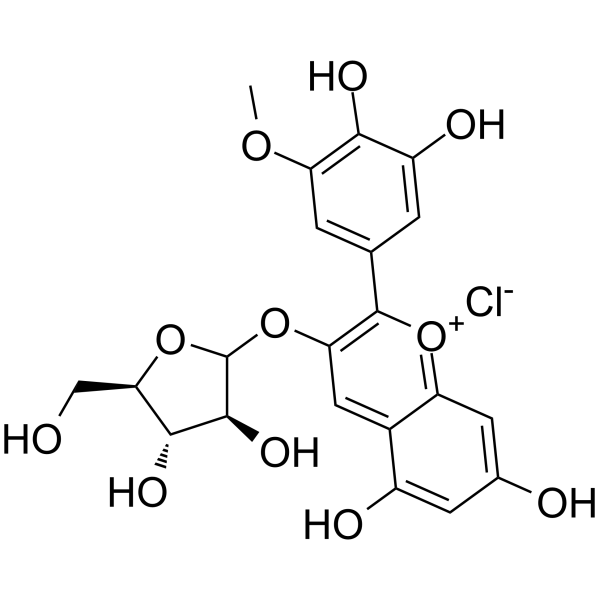 Petunidin-3-O-arabinoside chloride                                          (Synonyms: 氯化矮牵牛素-3-O-阿拉伯糖苷；氯化矮牵牛素阿拉伯糖苷)