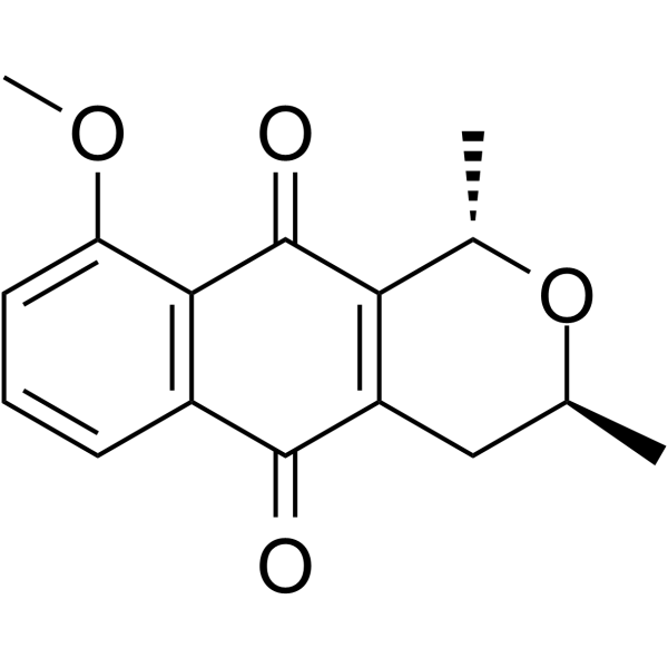 Isoeleutherin                                          (Synonyms: 异红葱乙素)