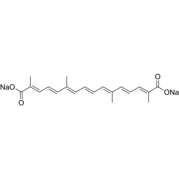 Crocetin disodium                                          (Synonyms: 藏红花酸钠盐; Transcrocetin disodium; trans-Crocetin disodium)