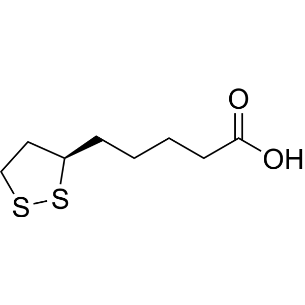 Lipoic acid (Standard)                                          (Synonyms: 硫辛酸（标准品）; (R)-(+)-α-Lipoic acid(Standard);  R-(+)-Thioctic acid (Standard))