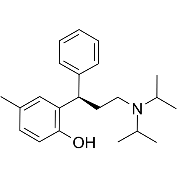 Tolterodine                                          (Synonyms: 托特罗定; (R)-(+)-Tolterodine;  (+)-Tolterodine;  (R)-Tolterodine;  PNU-200583)