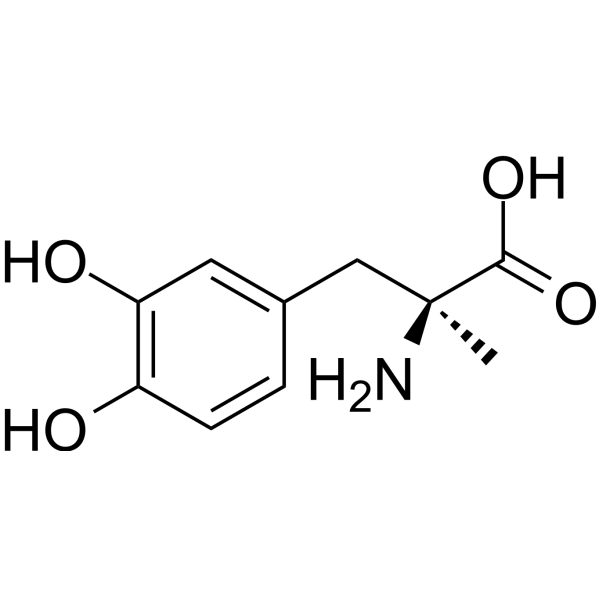 Methyldopa                                          (Synonyms: 甲基多巴; L-(-)-α-Methyldopa;  MK-351)