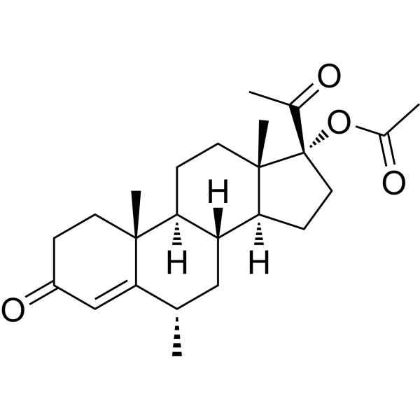 Medroxyprogesterone acetate (Standard)                                          (Synonyms: 醋酸甲羟孕酮（标准品）; Medroxyprogesterone 17-acetate(Standard);  Farlutin (Standard))