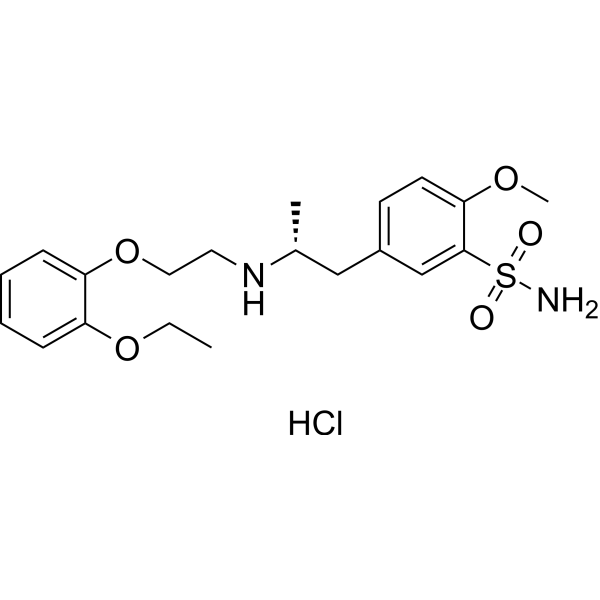 Tamsulosin hydrochloride                                          (Synonyms: 盐酸坦索罗辛; (R)-(-)-YM12617;  LY253351)