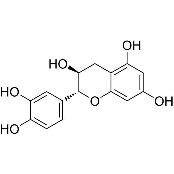 (±)-Catechin                                          (Synonyms: (+/-)-儿茶精; rel-Cianidanol;  rel-Catechuic acid)