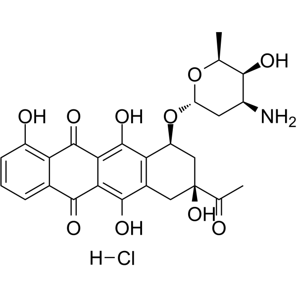 Carubicin hydrochloride                                          (Synonyms: Carminomycin hydrochloride; Carminomicin I hydrochloride)