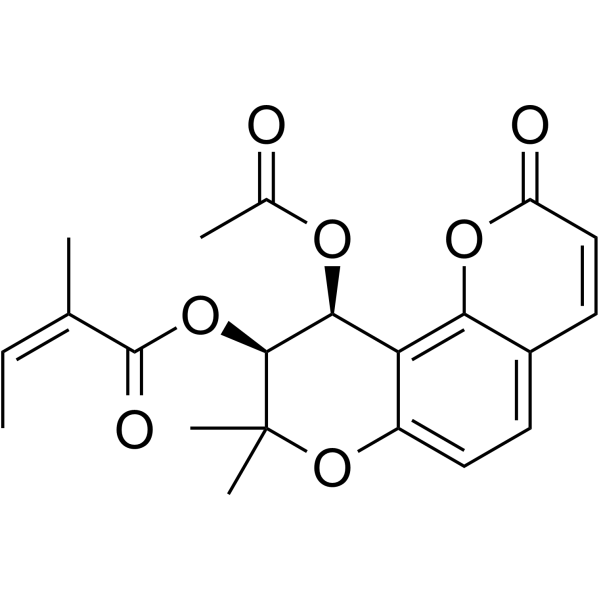 (±)-Praeruptorin A                                          (Synonyms: (±)-白花前胡甲素)