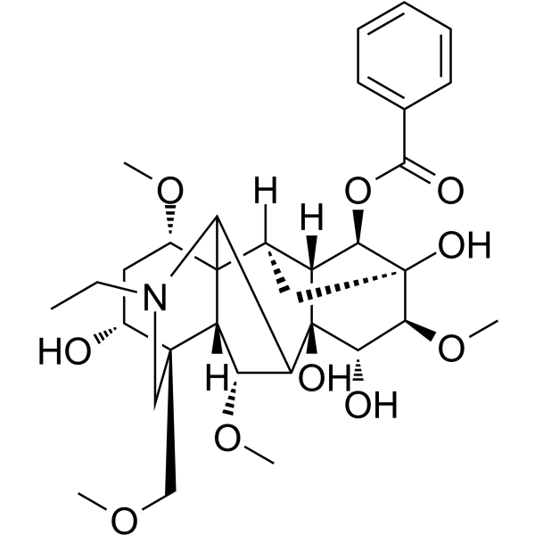 Benzoylaconine                                          (Synonyms: 苯甲酰乌头原碱; Isaconitine;  Pikraconitin)