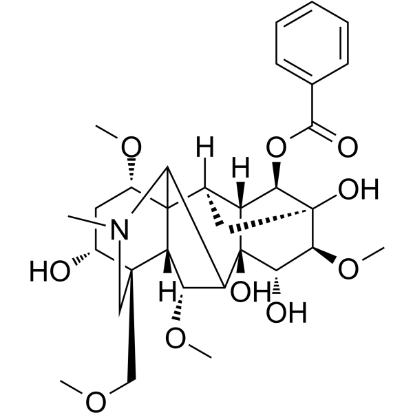 Benzoylmesaconine                                          (Synonyms: 苯甲酰新乌头原碱; Mesaconine 14-benzoate)
