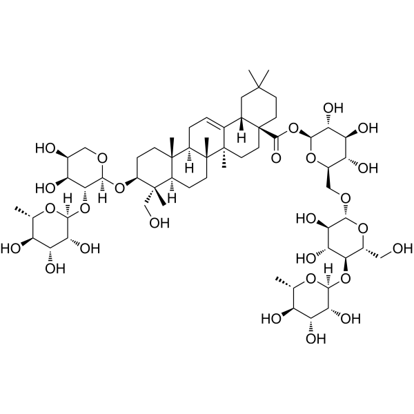 Hederacoside C                                          (Synonyms: 常春藤苷C; Kalopanaxsaponin B)