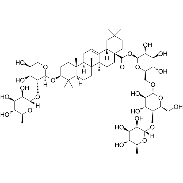 Hederasaponin B                                          (Synonyms: 刺五加叶中)