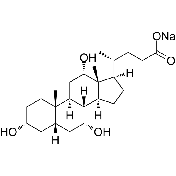 Cholic acid sodium                                          (Synonyms: 胆酸钠; Sodium cholate)