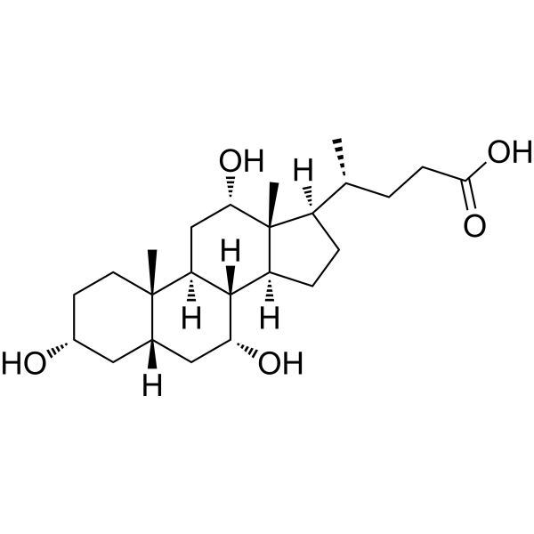 Cholic acid (Standard)                                          (Synonyms: 胆酸（标准品） ；胆汁酸（标准品） ；胆甾烷酸（标准品）)